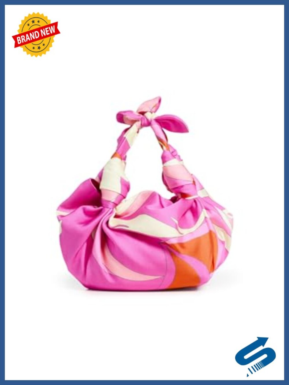 Satin Knot Handle Satchel Clutch Evening Bag